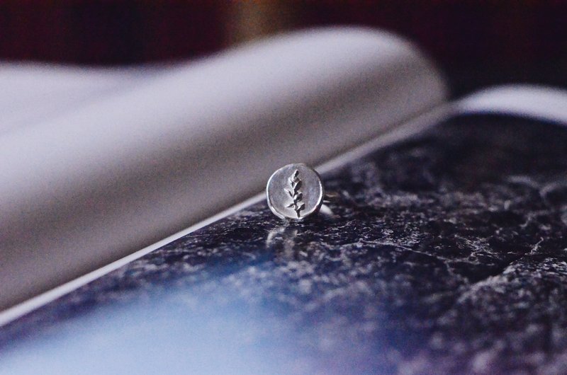 Plant series sealing Wax ring vanilla ring sterling silver - แหวนทั่วไป - เงิน สีเงิน