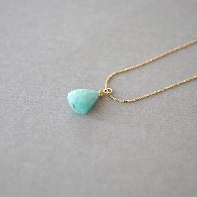 Natural stone necklace [Amazonessite] - สร้อยคอ - โลหะ 