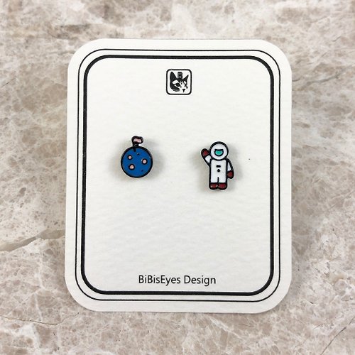 bibiseyes 比比趣味嚴選系列-太空人的家-不銹鋼耳針