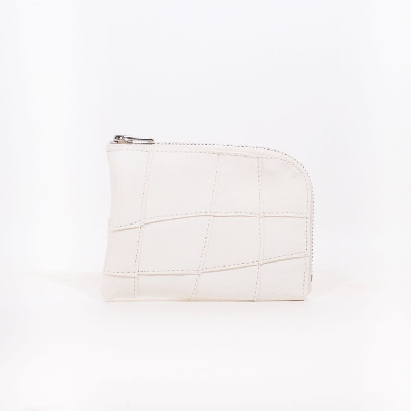 random leather wallet26/レザー/L字/ミニ財布/小銭入れ/カード入れ/sw001_26 - 零錢包/小錢包 - 真皮 白色
