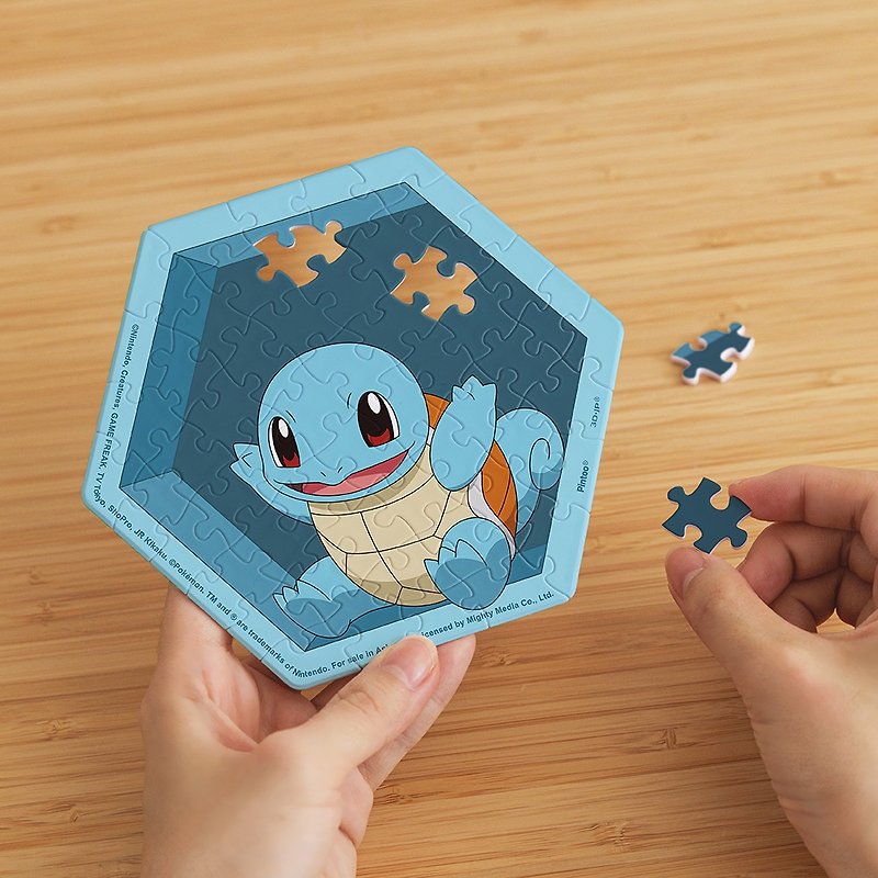 Pintoo hexagonal wall tiles 56 pieces Pokémon series collection cabinet Squirtle doll - Board Games & Toys - Other Materials Multicolor