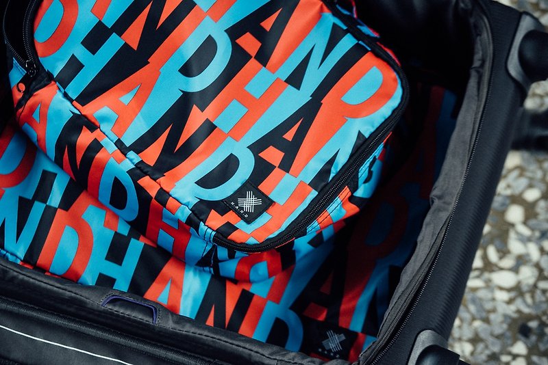北歐風(一套二件) 設計防潑水輕便時尚 旅行雜物袋 收納包 - 字母 - 行李箱/旅行袋 - 聚酯纖維 黑色