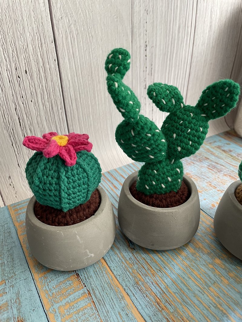 Small Office Items - Wool Cactus - Plants - Cotton & Hemp 