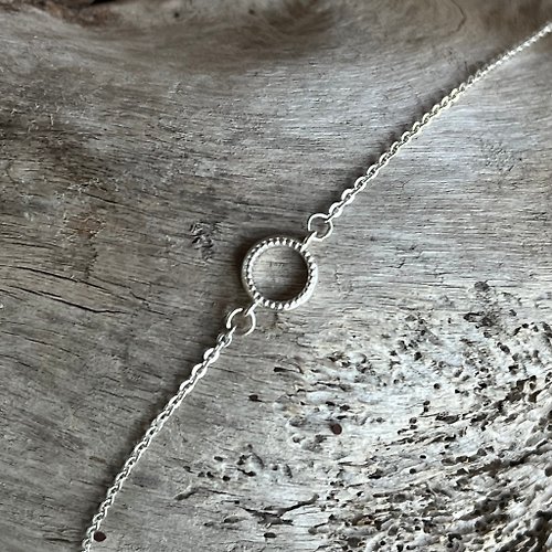 One Dimple 單窩 : 純銀 k金珠寶設計與訂製 圓圈手鍊 鏈長可以客製化 925銀
