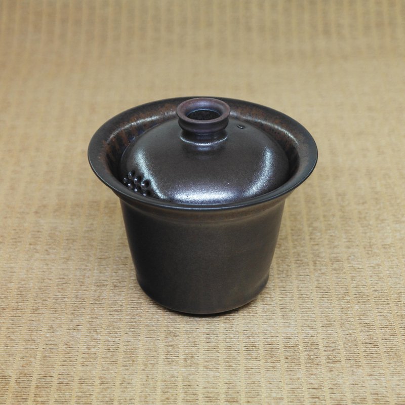 禪風 無光玄棕釉 簡約泡茶器 手作陶藝 茶道具 - 茶壺/茶杯/茶具 - 陶 