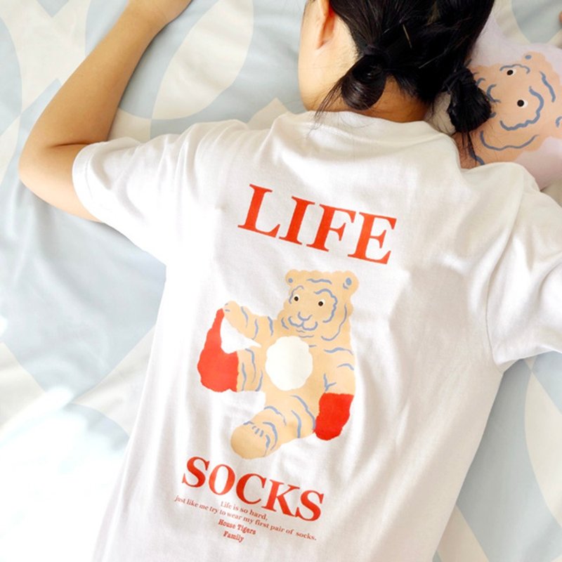 LIFESOCKS 背後大圖款 | 夏日棉T - 帽T/大學T - 棉．麻 多色