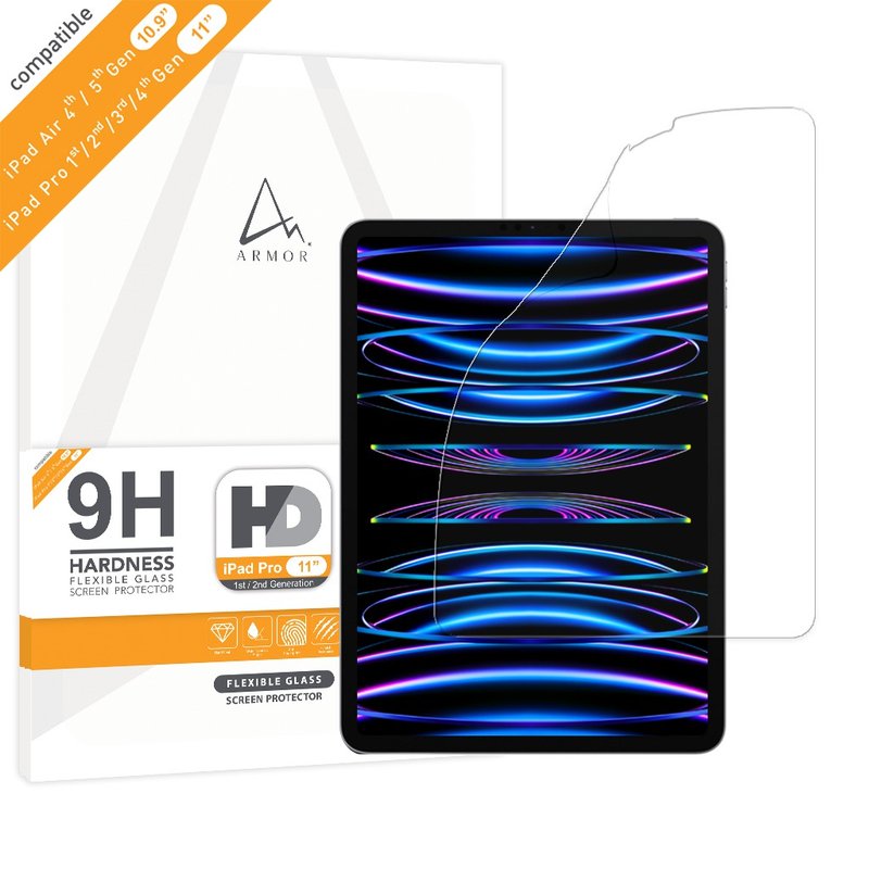 ARMOR Flexible Glass Screen Protector for iPad Pro 11, 9H with HD - Computer Accessories - Other Materials 