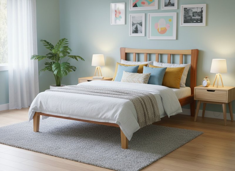 皇冠實木床架-單人3尺5 - 其他家具 - 木頭 