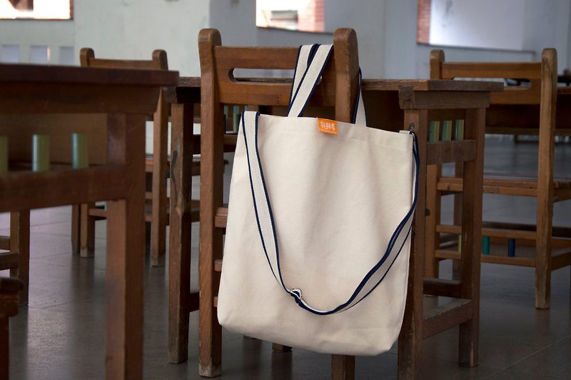Fish head series - dual-use canvas bag - Messenger Bags & Sling Bags - Cotton & Hemp 