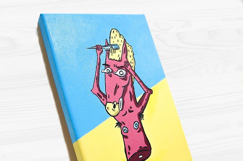 Gift/frameless painting/horse man (pre-order/with hook)/25.5x17.5cm - Posters - Acrylic Multicolor