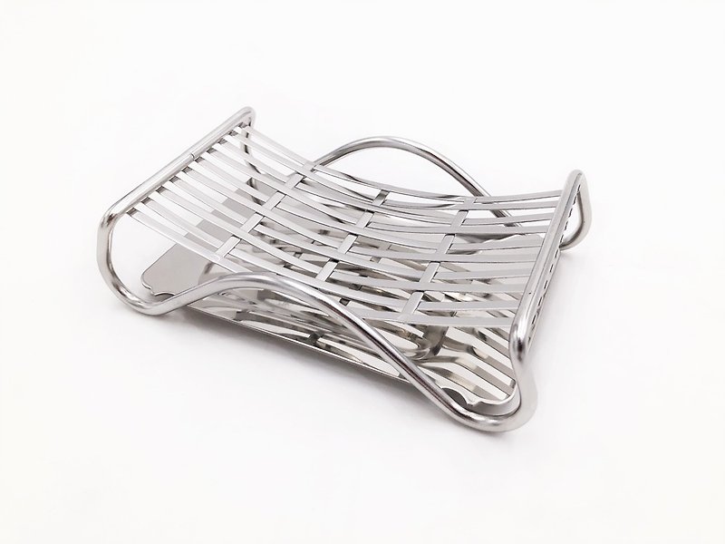 Woven Stainless Steel soap holder (water-containing dish) soap dish, soap box, 304 stainless steel vegetable cloth rack - Shelves & Baskets - Stainless Steel Silver