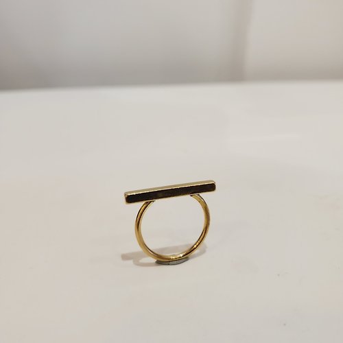 LYNLI Jewelry 【戒指】黃銅-方條戒指-母親節/畢業禮物/情人節禮物