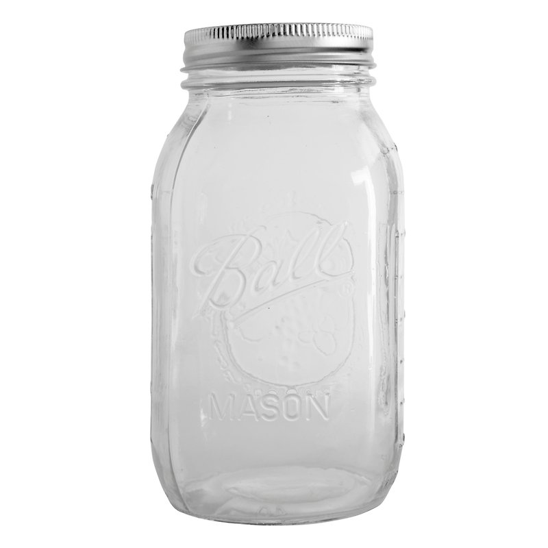 Ball Mason Jar Mason Jar _32oz Narrow Can - Other - Glass Transparent