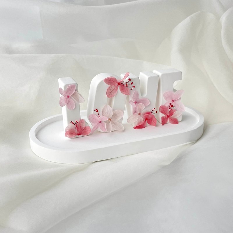 [Text Teaser] Gypsum Fragrance Stone Stone Alphabet Sweet Love Powder Fragrance Brick [Dianhua Coupon] - Fragrances - Other Materials Pink