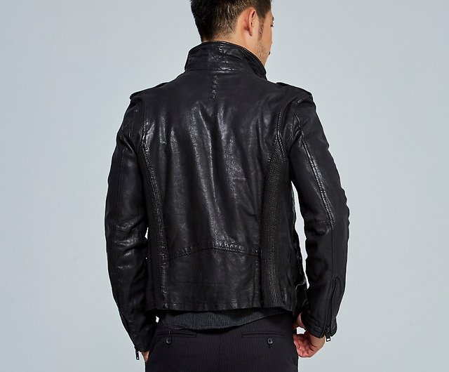 G2MBrennon Coats - Germany Artist Collar CHARLIN Men\'s Shirt Jacket Long Shop Pinkoi SF Jackets GIPSY] CL & Black - Leather |