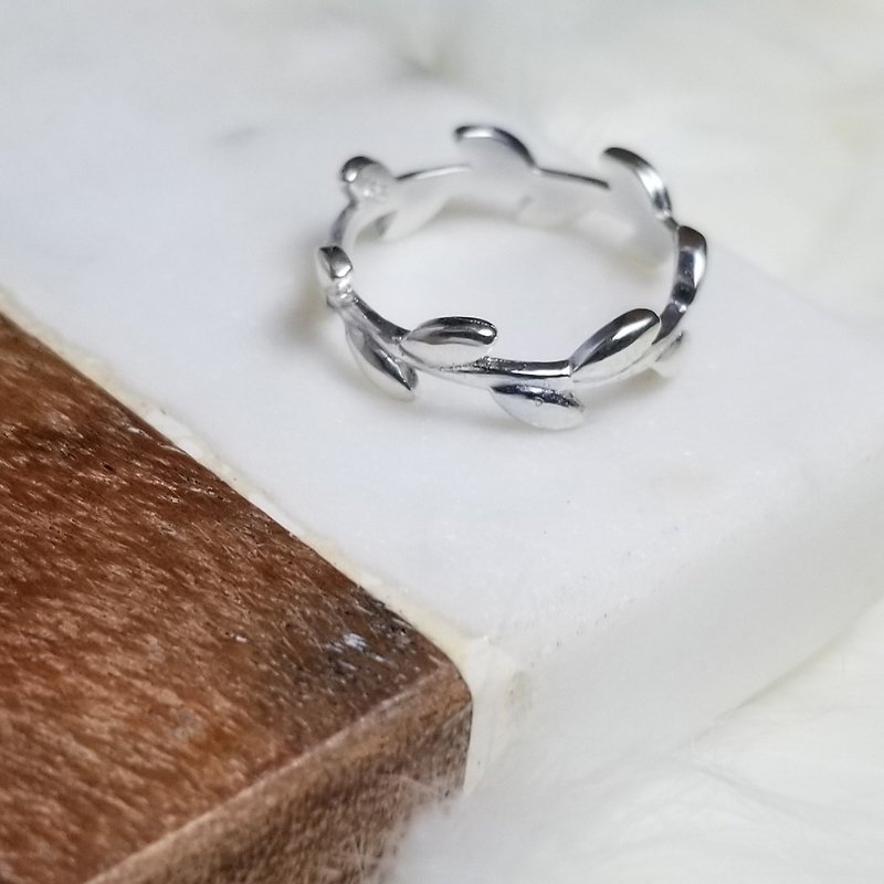 Silver leaf ring - General Rings - Sterling Silver Silver