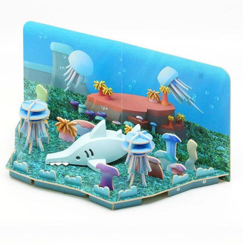 Halftoys Ocean Saw Shark STEAM Toy - ของวางตกแต่ง - พลาสติก สีเทา