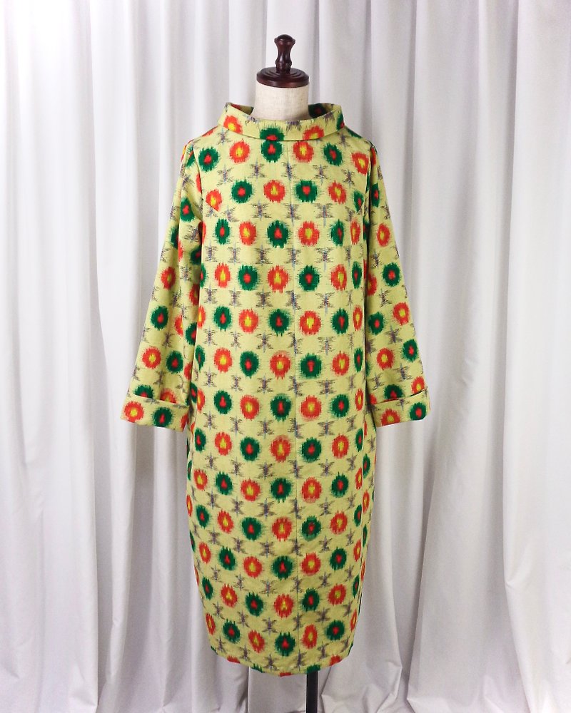 Japan || Kimono cocoon dress || silk - One Piece Dresses - Silk Multicolor
