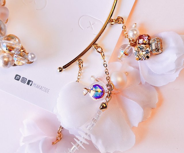 Umisoraさん専用♡ハンドメイド ピアス イヤリング 限定タイプA ハンドメイドビーズ ヘビーハンドメイド 桜ピアス