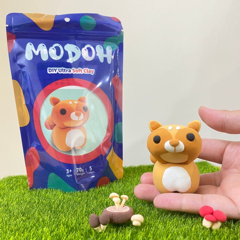 DIY 手作包 Mini小動物【浣熊仔】墨朵單品 超輕黏土組 - 其他 - 黏土 橘色