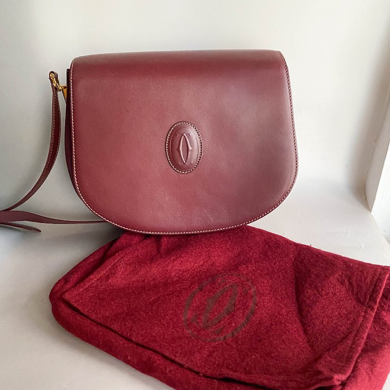 Second-hand bag Cartier Cartier│vintage│antique bag│shoulder bag│side backpack│cross-body bag - Messenger Bags & Sling Bags - Genuine Leather Red