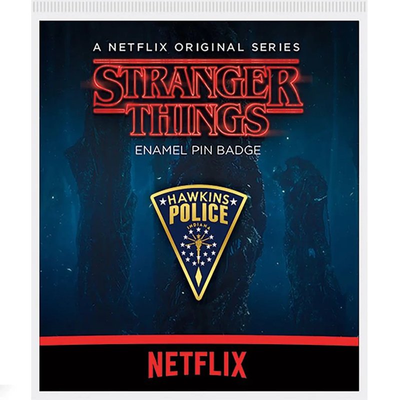 【怪奇物語】霍金斯警局警徽琺瑯徽章/Stranger Things - 鑰匙圈/鑰匙包 - 繡線 多色