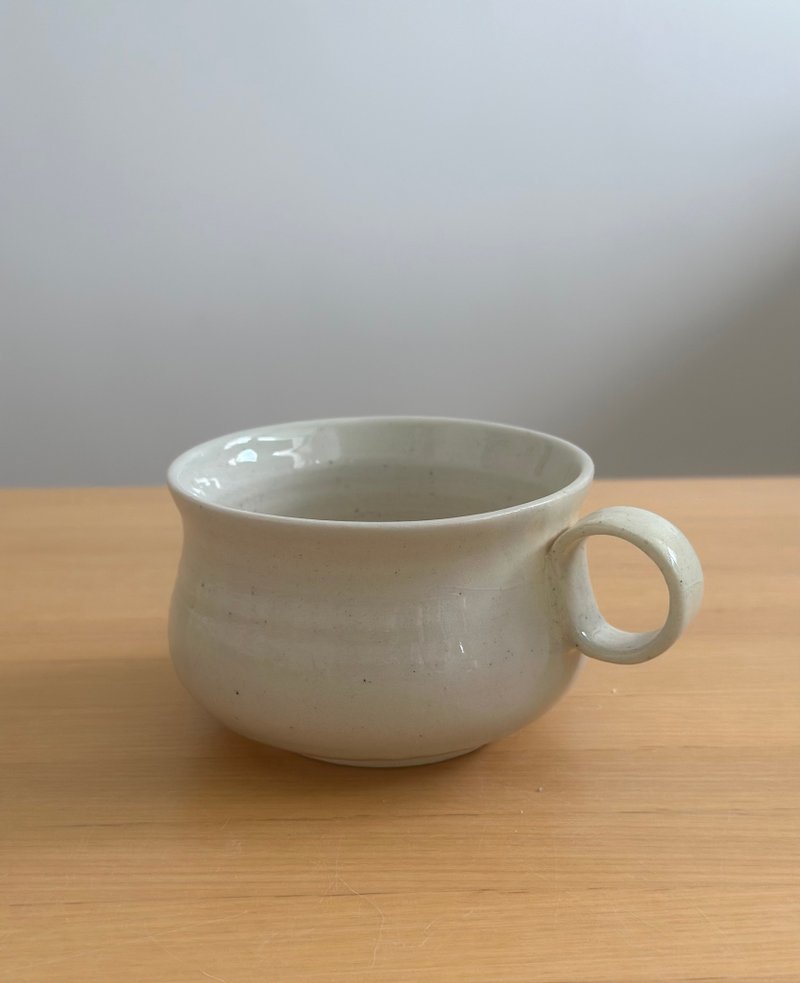 One of a kind, handmade ceramic teacup 200 ml - เซรามิก - ดินเผา สีเทา