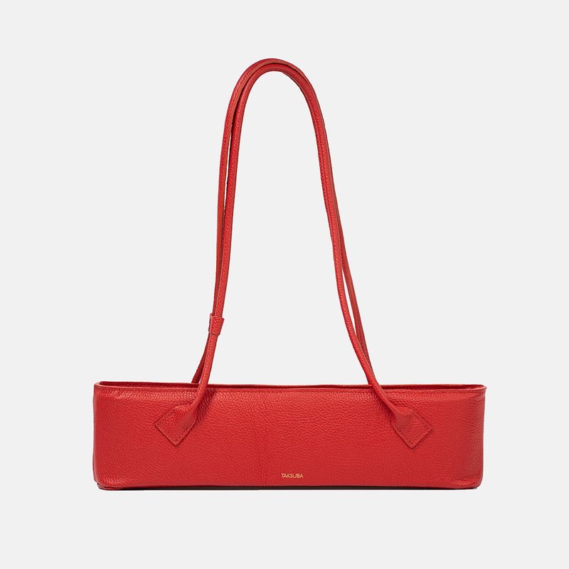Leather Bag - Teckelete | Shoulder bag | Handcrafted in Europe | Italian Leather - 手提包/手提袋 - 真皮 紅色