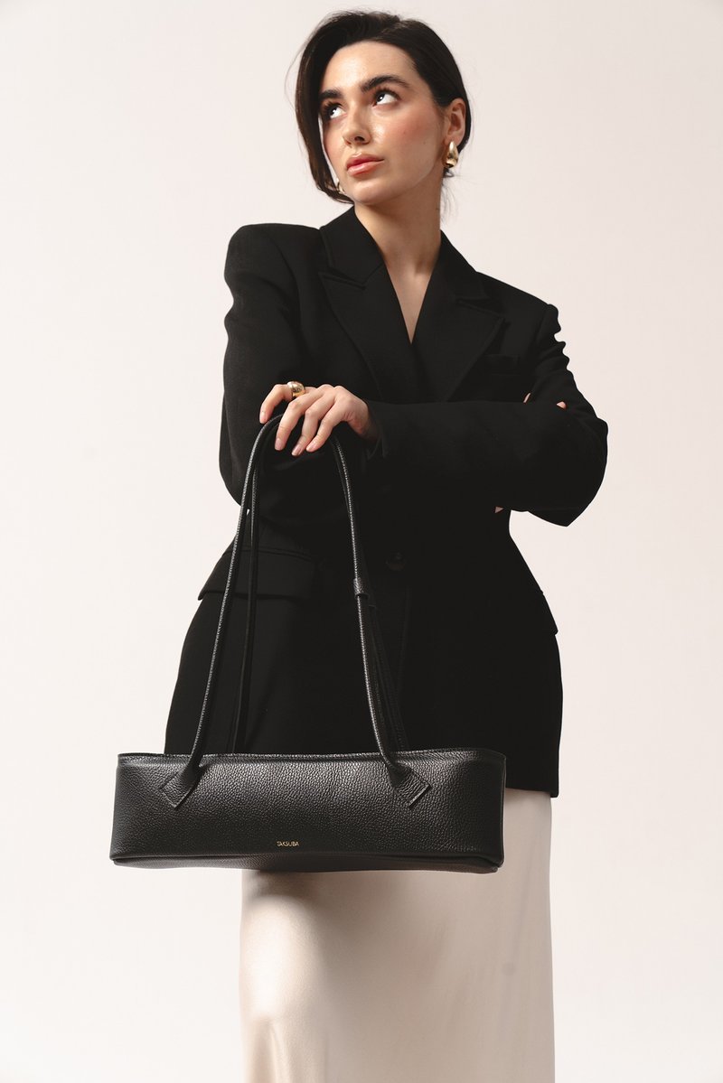 Leather Bag - Teckelete | Shoulder bag | Handcrafted in Europe | Italian Leather - 手提包/手提袋 - 真皮 黑色
