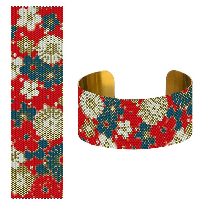 Peyote Pattern Bracelet, Beading Bracelet, Miyuki Delica Pattern, Peyote Stitch - 其他數位設計 - 其他材質 