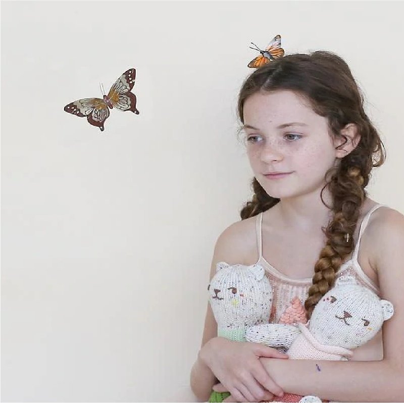 American Blabla Kids | Cotton Knit Doll (Small) - Pomegranate Bear 1-04-077 - ของเล่นเด็ก - ผ้าฝ้าย/ผ้าลินิน หลากหลายสี