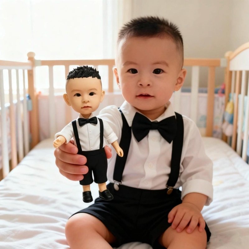 客製化人物公仔 兒童 人偶 3D 人像 肖像畫 訂製 似顏繪 禮物 102 - 寶寶/兒童玩具/玩偶 - 黏土 多色