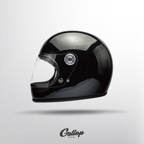 Gallop Kustom Kulture 臺灣製造 全罩式安全帽 TRACK SAFETY HELMET-亮黑 樂高帽S~2XL