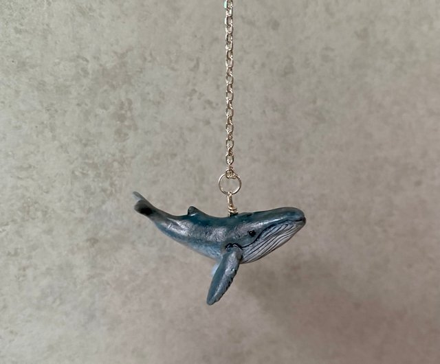 Sea Life ザトウクジラ ネックレス - ショップ littlefishhandcraft ネックレス - Pinkoi