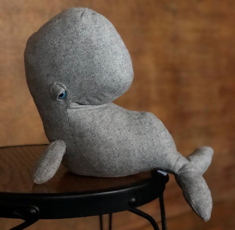 Jellycat Pobblewob Whale - Stuffed Dolls & Figurines - Polyester Gray