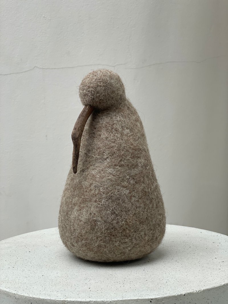 Birds  Handcrafted Felt Sculptures - 公仔/玩偶 - 羊毛 咖啡色