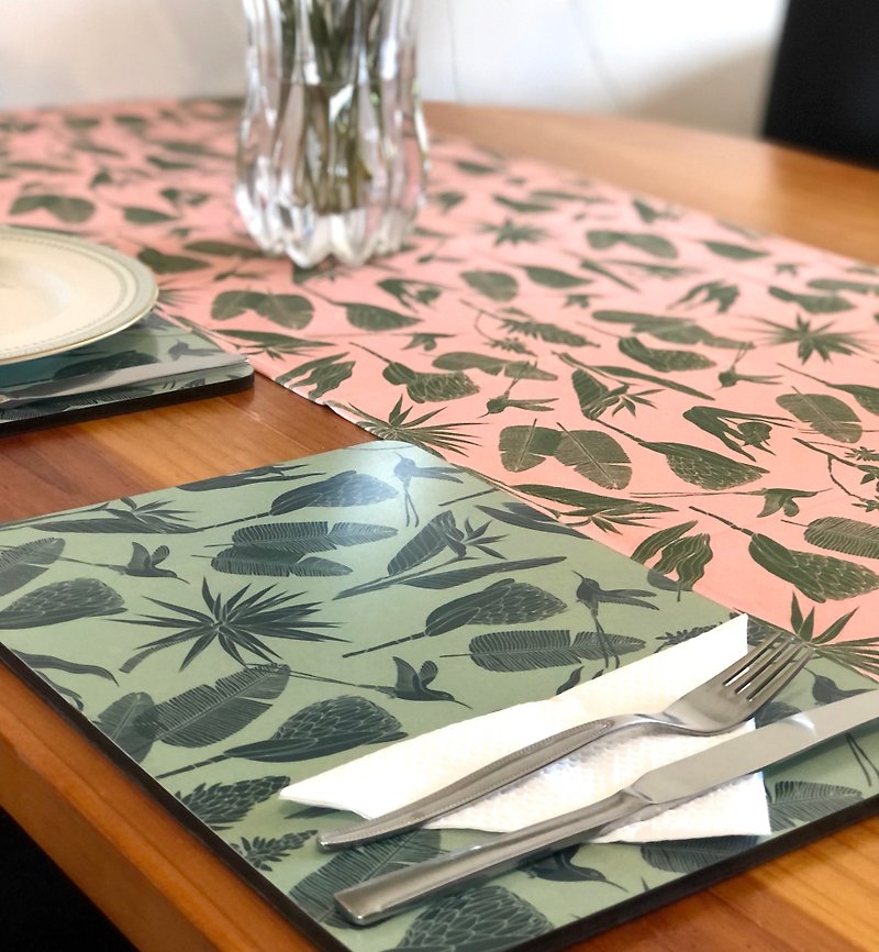 aLoveSupreme South Africa hand-painted melamine universal heat-insulating table mat_Lake Green Africa Botanical Garden - Place Mats & Dining Décor - Other Materials 