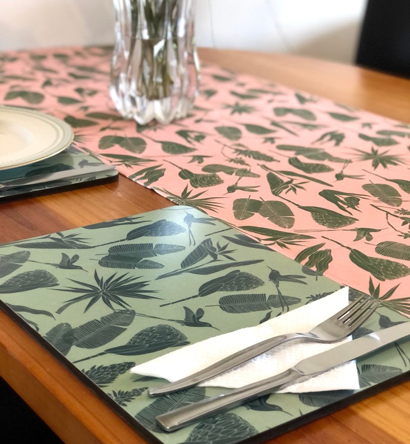 aLoveSupreme South Africa hand-painted melamine universal heat-insulating table mat_Lake Green Africa Botanical Garden - ผ้ารองโต๊ะ/ของตกแต่ง - วัสดุอื่นๆ 