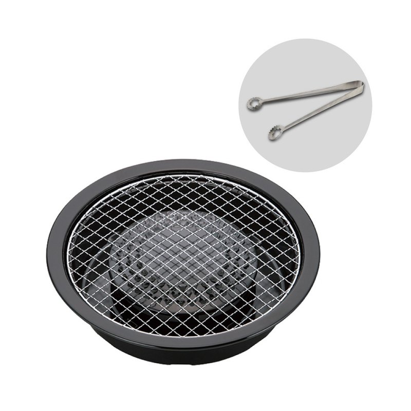 イワタニ ラウンドメッシュグリルプレート 29cm ステンレス製グリルトング付き - キャンプ用品 - その他の素材 