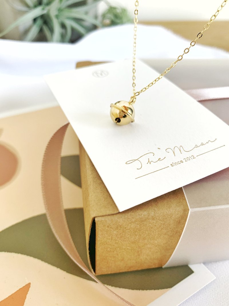 Washable Gold Bell Necklace-Be Your Cat 18K Gold graduation gift - Necklaces - Precious Metals Gold