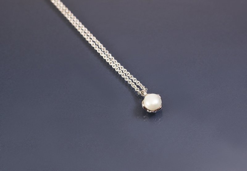 Image Series - Natural Pearl 925 Silver - Necklaces - Sterling Silver Blue