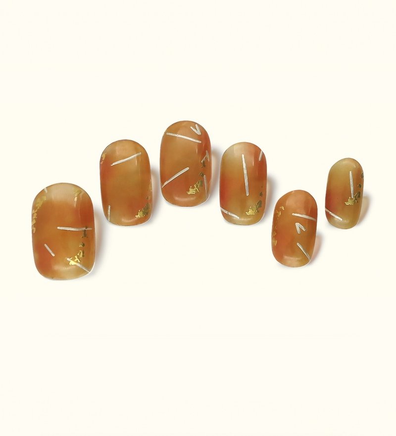 【Gel Art Sticker Set】 ButterFinger【W013】Yellow Ore - Nail Polish & Acrylic Nails - Other Materials Yellow