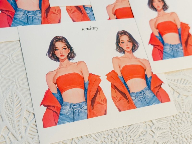 sensiary sexy urban woman Sticker - 卡片/明信片 - 紙 