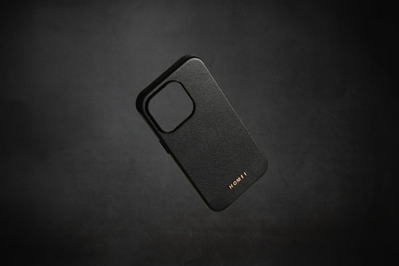 【改版出清SALE】iPhone14 Magsafe皮革手機殼  i14 全系列 - 手機殼/手機套 - 真皮 黑色