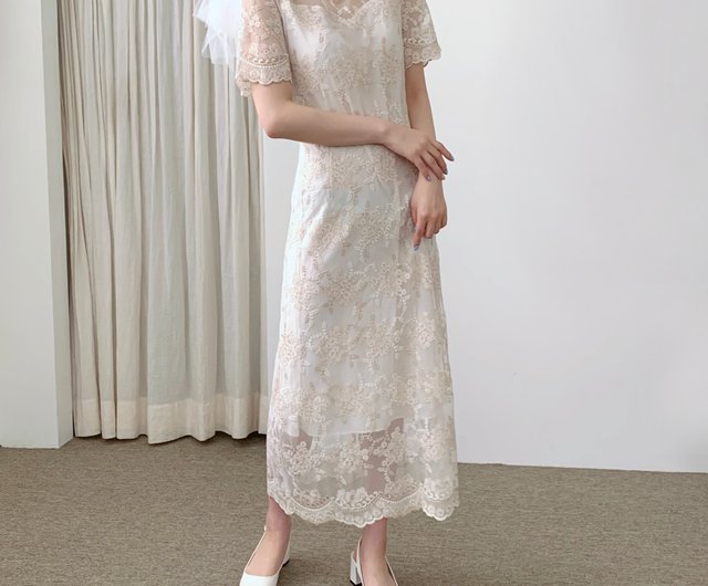 ELINレースワンピース ビビエモ 魅惑的なエリン 四角ネック A ELINレースワンピース ビビエモ 魅惑的なエリン 四角ネック A