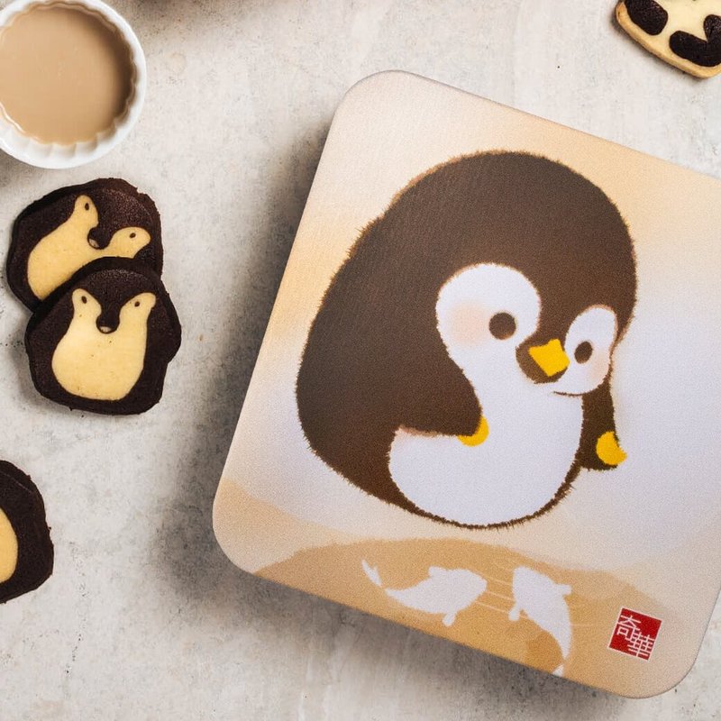 Kee Wah Bakery-Penguin Cookie Gift Box - ขนมคบเคี้ยว - วัสดุอื่นๆ ขาว