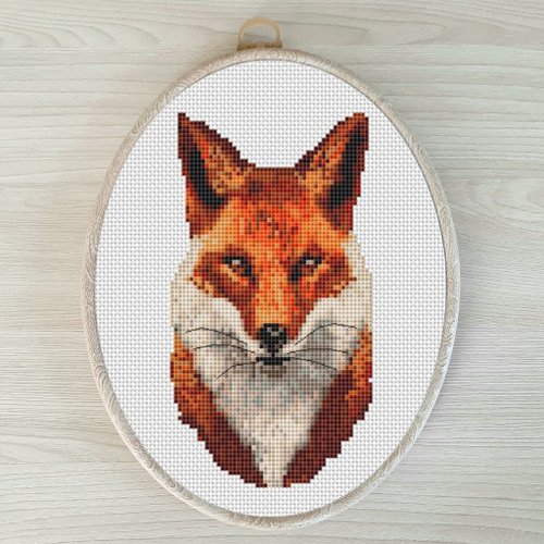 Embroidery Dreams 刺繡 貓 easy embroidery DIY, Fox cross stitch pattern pdf