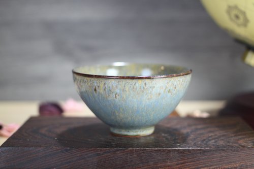 自然釉文創工作室 【母親節禮物】140ml 天目釉 茶碗 茶杯 酒杯 鶯歌名家葉敏祥作