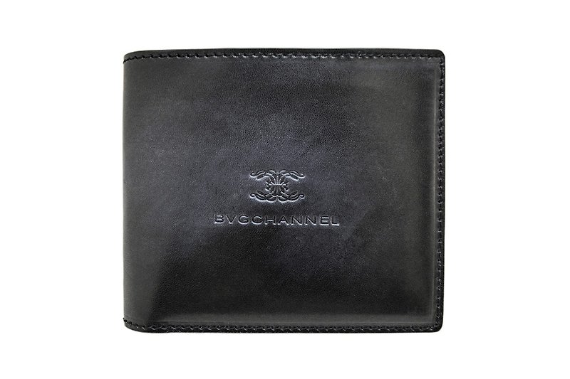 ACROMO Black billfold wallet - กระเป๋าสตางค์ - หนังแท้ สีดำ