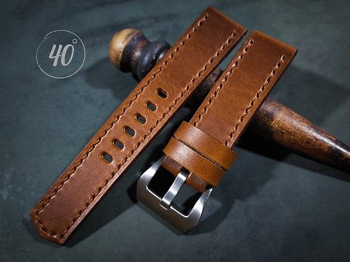 40degreeshandcraft Brown Buttero Leather watch strap, Handmade Leather watch strap